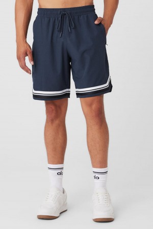 Short Alo Yoga 9" Traction Arena Hombre Azul Marino | Colombia ZDJL-87259