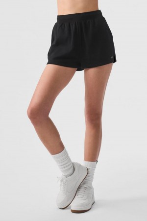 Short Alo Yoga Low Key Sweat Mujer Negras | Colombia OVNI-59406