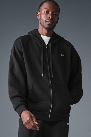 Sudadera con Capucha Alo Yoga Accolade Full Zip Hombre Negras | Colombia AQBW-28710