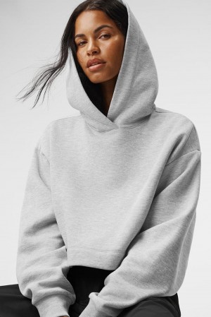 Sudadera con Capucha Alo Yoga Bae Mujer Gris | Colombia ESJW-54079