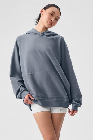Sudadera con Capucha Alo Yoga Double Take Mujer Gris | Colombia QTIZ-63951
