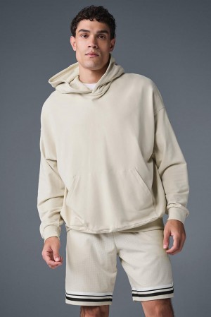 Sudadera con Capucha Alo Yoga Double Take Hombre Bone | Colombia XBHL-08173