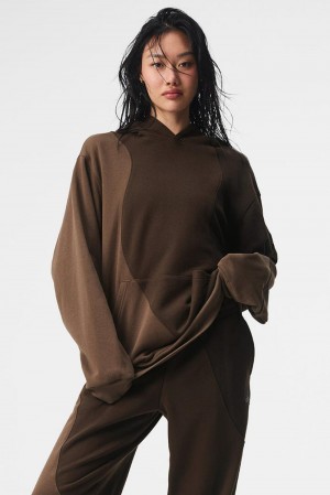 Sudadera con Capucha Alo Yoga Make Waves Mujer Espresso Tonal | Colombia COZM-07291