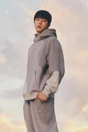 Sudadera con Capucha Alo Yoga Make Waves Hombre Gris | Colombia CUJR-01847