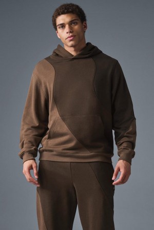Sudadera con Capucha Alo Yoga Make Waves Hombre Espresso Tonal | Colombia WXPT-28403