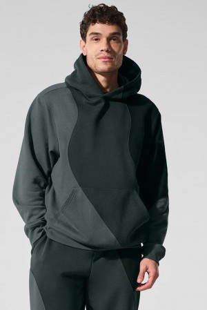 Sudadera con Capucha Alo Yoga Make Waves Hombre Verde | Colombia OWZN-64027