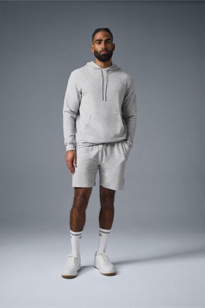 Sudadera con Capucha Alo Yoga Micro Waffle Fast Break Hombre Gris | Colombia FUWN-78062