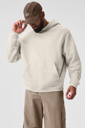 Sudadera con Capucha Alo Yoga Renown Heavy Weight Hombre Bone | Colombia EDOP-01657