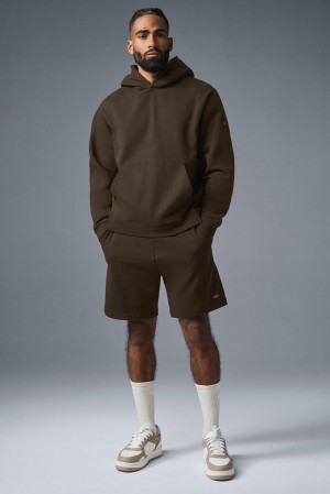 Sudadera con Capucha Alo Yoga Renown Heavy Weight Hombre Espresso | Colombia ZBOF-97068