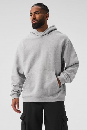 Sudadera con Capucha Alo Yoga Renown Heavy Weight Hombre Gris | Colombia YCWK-71569
