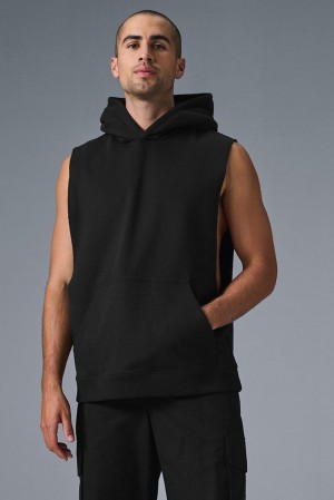 Sudadera con Capucha Alo Yoga Renown Sleeveless Hombre Negras | Colombia IMCX-01267