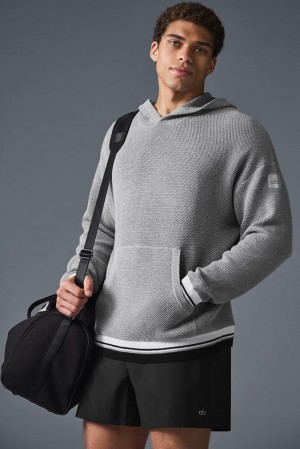 Sudadera con Capucha Alo Yoga Sports Club Knit Hombre Gris | Colombia DFOU-34720