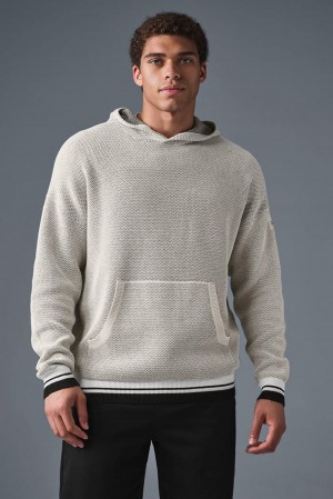 Sudadera con Capucha Alo Yoga Sports Club Knit Hombre Bone | Colombia GHSF-80916