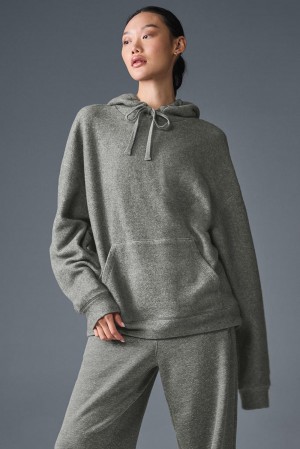 Sudadera con Capucha Alo Yoga Triumph Restore Mujer Gris | Colombia IRUP-71048