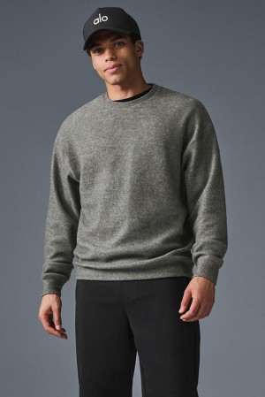 Sudaderas Alo Yoga Triumph Restore Crew Neck Hombre Gris | Colombia GTRB-23159