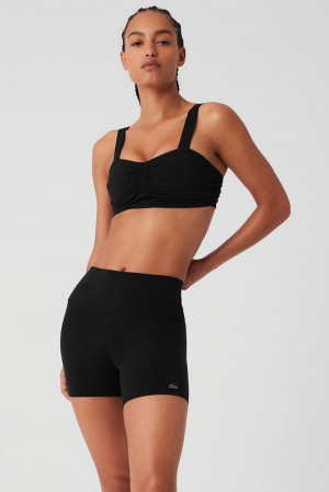 Sujetador Deportivo Alo Yoga Airbrush Cinch Mujer Negras | Colombia NUVT-39617