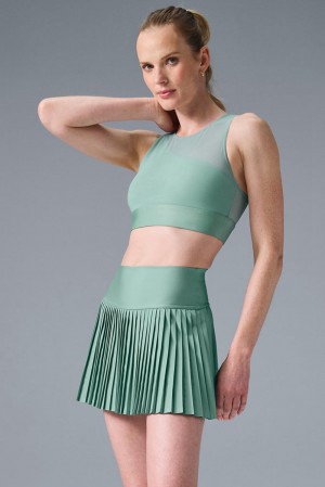 Sujetador Deportivo Alo Yoga Airlift Mesh Coastline Mujer Verde | Colombia WXHD-78210