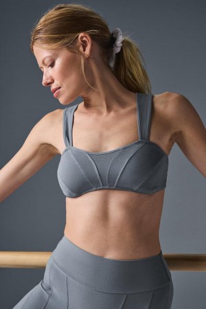 Sujetador Deportivo Alo Yoga Alosoft Sunray Mujer Gris Gris | Colombia NZRE-75629