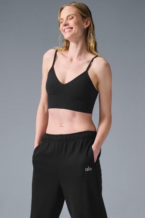 Sujetador Deportivo Alo Yoga Delightlette Mujer Negras | Colombia XZUH-39521
