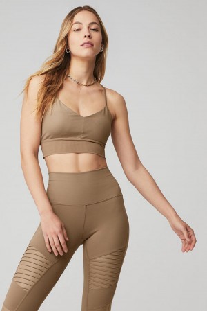 Sujetador Deportivo Alo Yoga Lavish Mujer Gravel / Gravel Glossy | Colombia ZWEK-13608