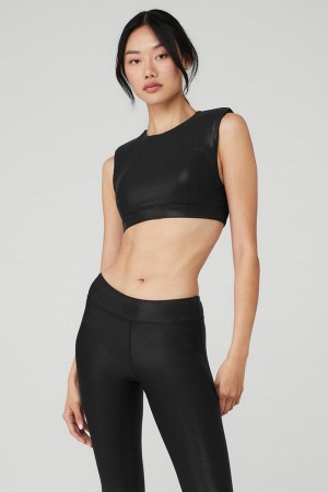 Sujetador Deportivo Alo Yoga Super Shine Flash Mujer Negras | Colombia HBTJ-97382