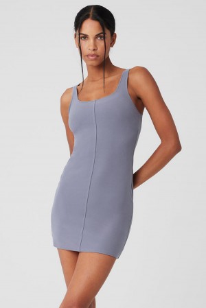 Vestido Alo Yoga Alosoft Head Start Mujer Fog | Colombia PWTF-92874