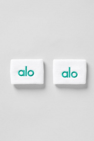 Wristband Alo Yoga Glow (2-Pack) Hombre Blancas Verde | Colombia ODFP-28094