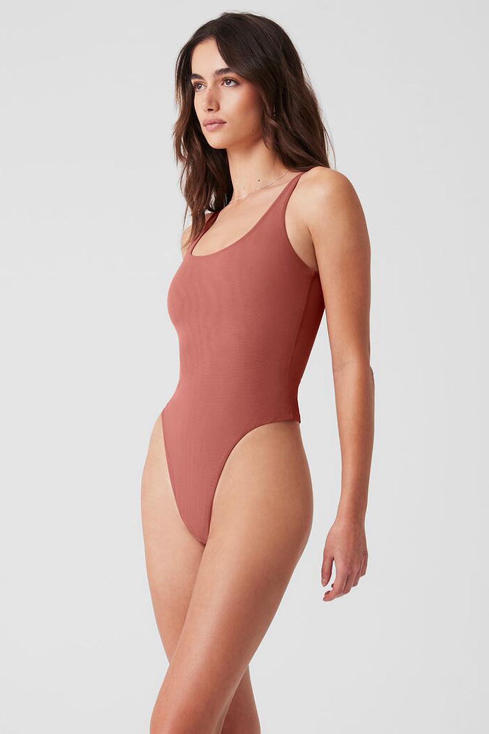 Body Alo Yoga Mesh Sheer Illusion Mujer Soft Terracotta | Colombia  ZDUX-79815