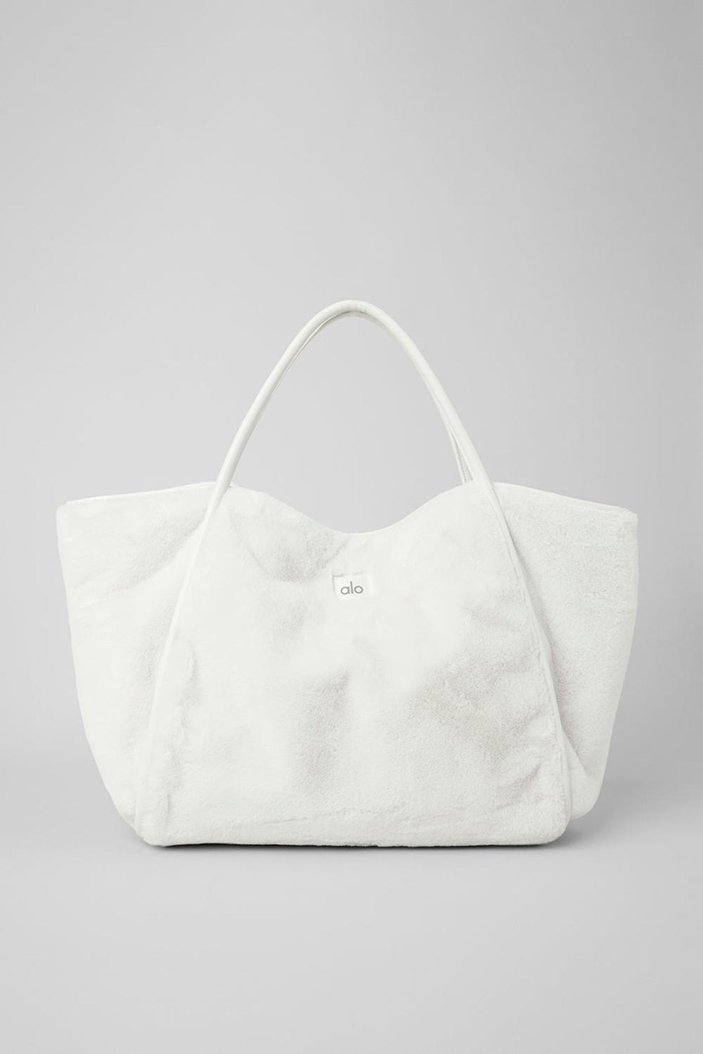 Bolso Tote Alo Yoga Faux Fur Mujer Ivory | Colombia  UPQM-09765