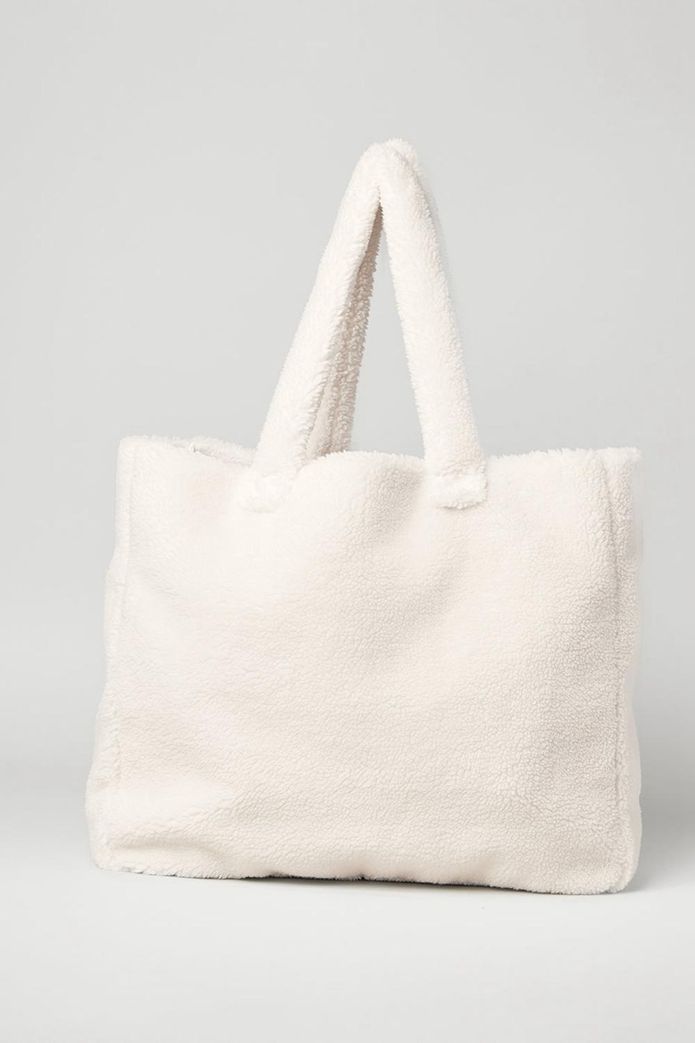 Bolso Tote Alo Yoga Foxy Sherpa Mujer Ivory | Colombia  NQEK-27306