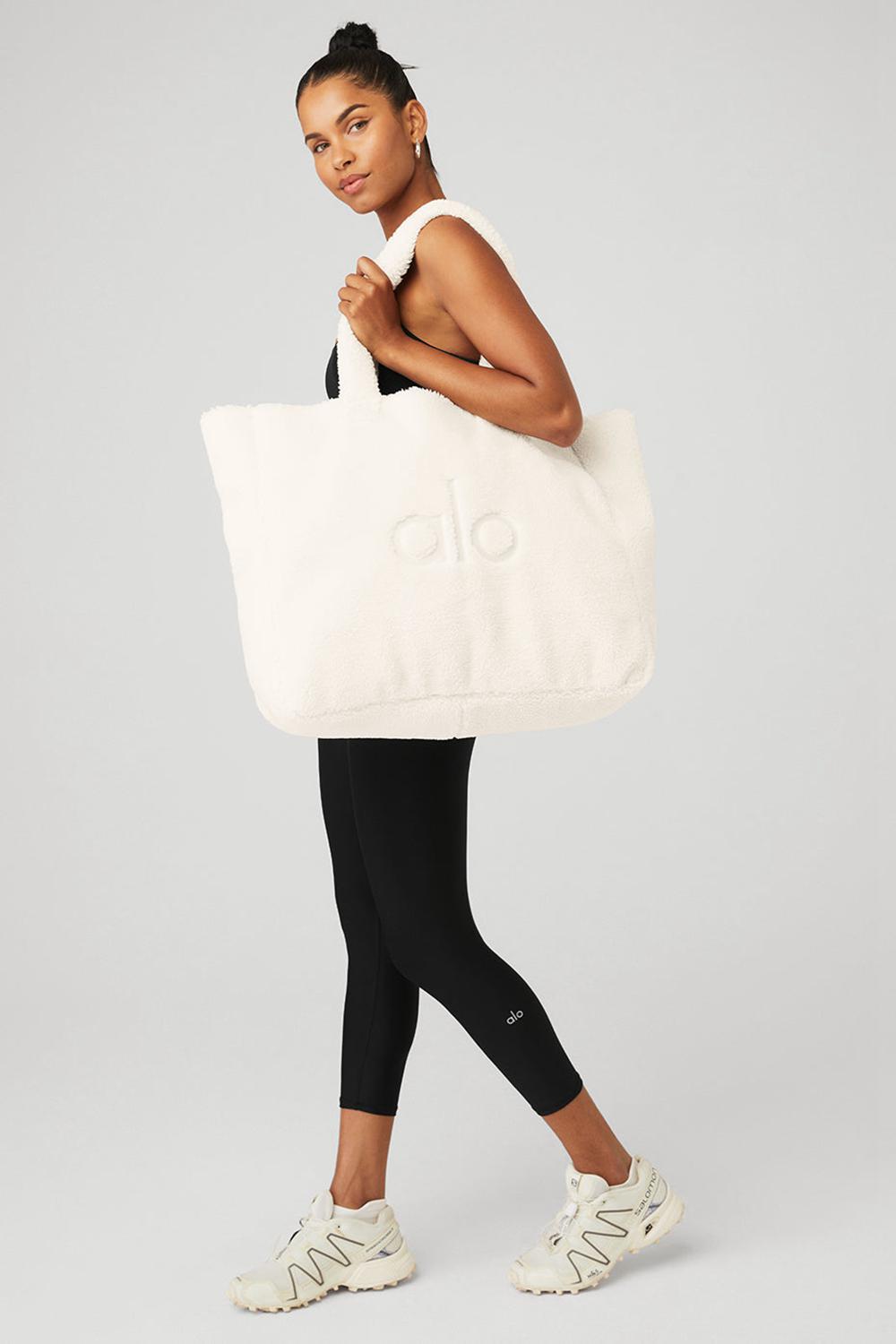 Bolso Tote Alo Yoga Foxy Sherpa Mujer Ivory | Colombia  NQEK-27306