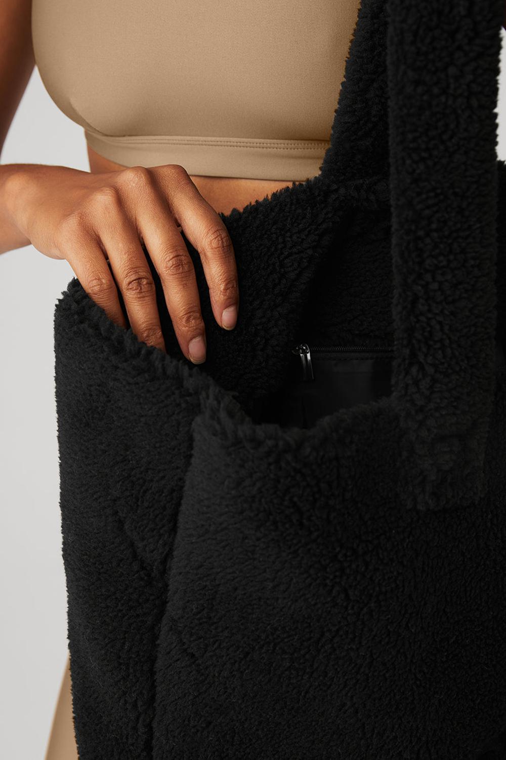 Bolso Tote Alo Yoga Foxy Sherpa Mujer Negras | Colombia  JNLB-85904