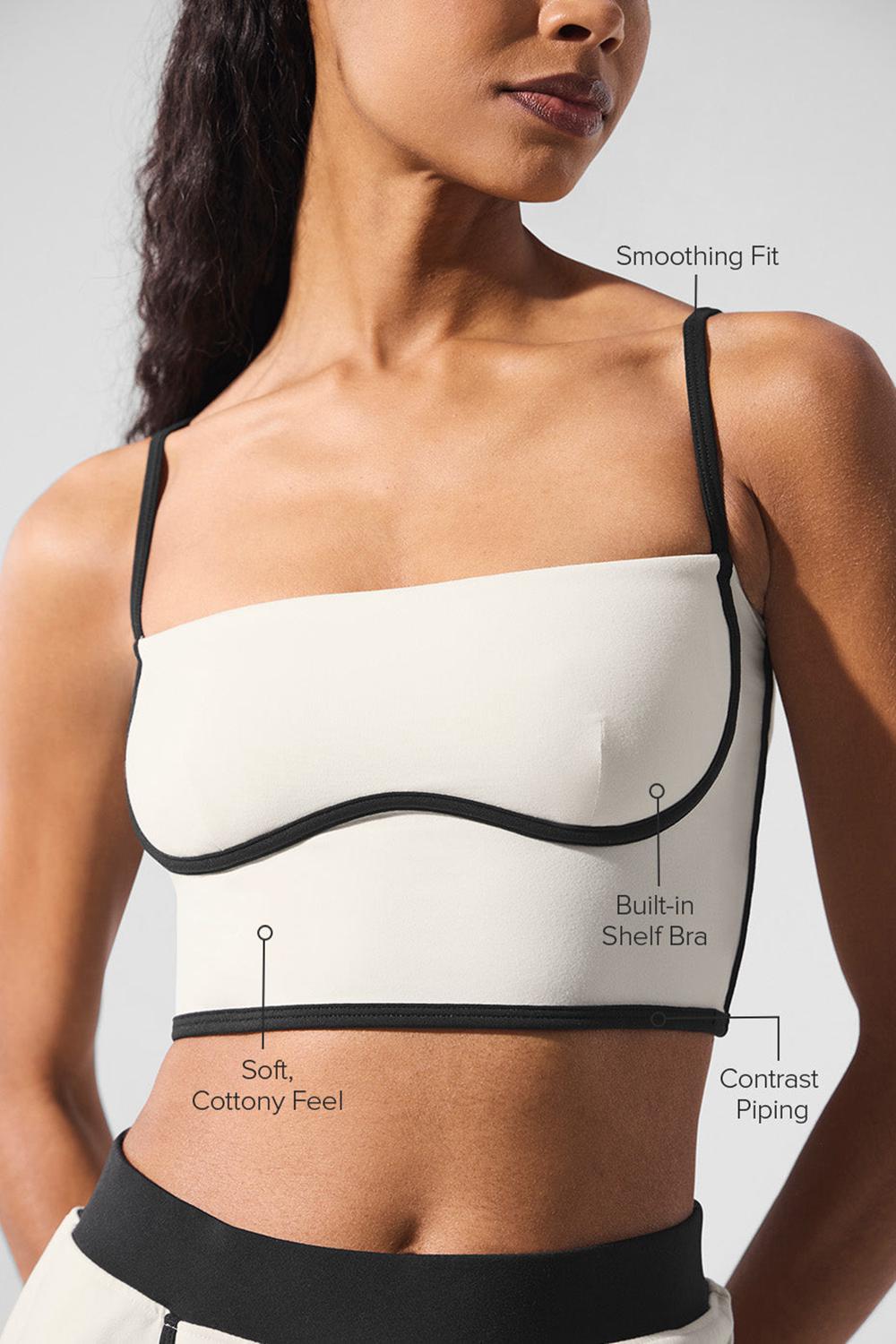 Bra Tank Alo Yoga Airbrush Streamlined Mujer Negras | Colombia  PDUO-47105