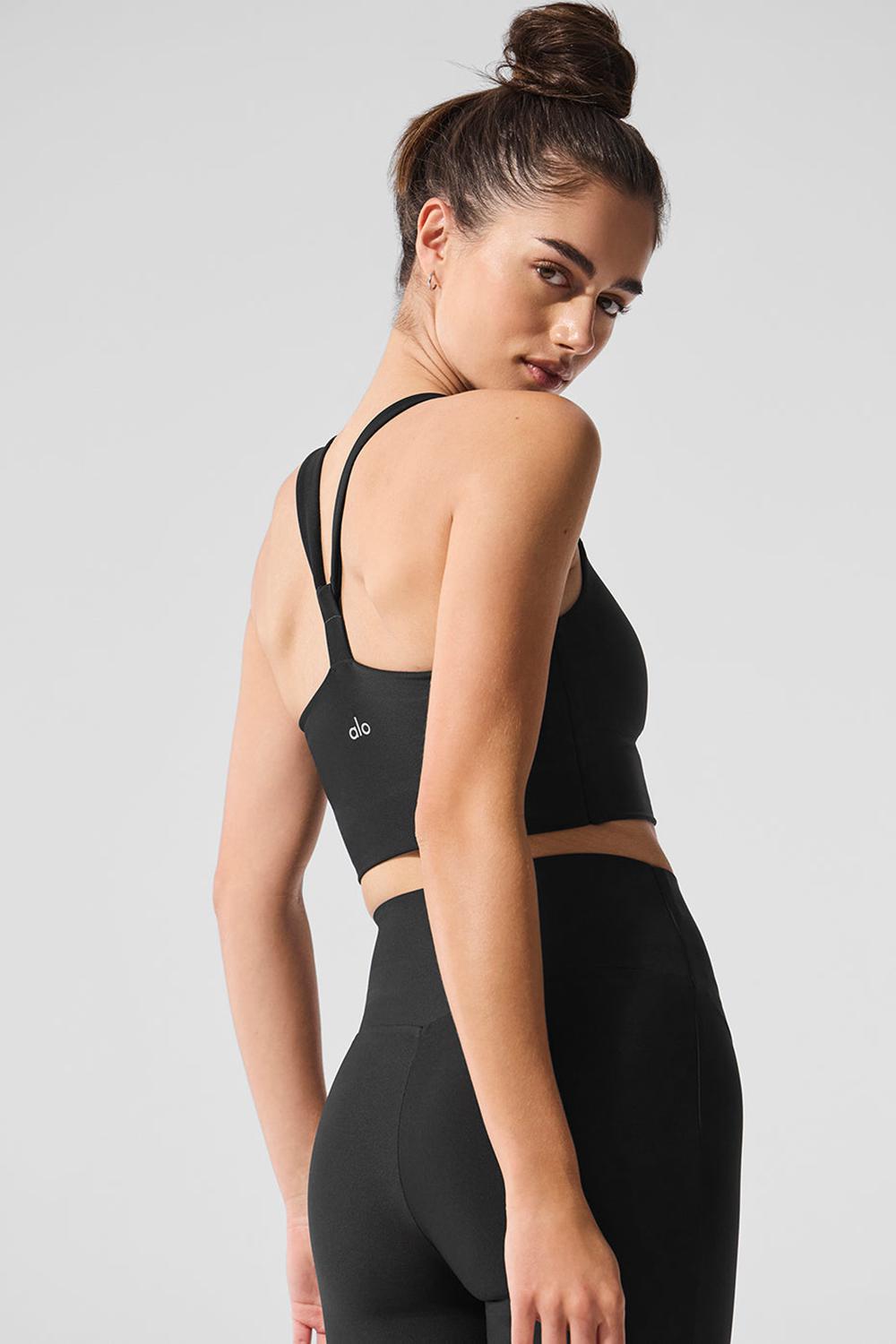 Bra Tank Alo Yoga Airlift Sleek Mujer Negras | Colombia  XPDY-93786
