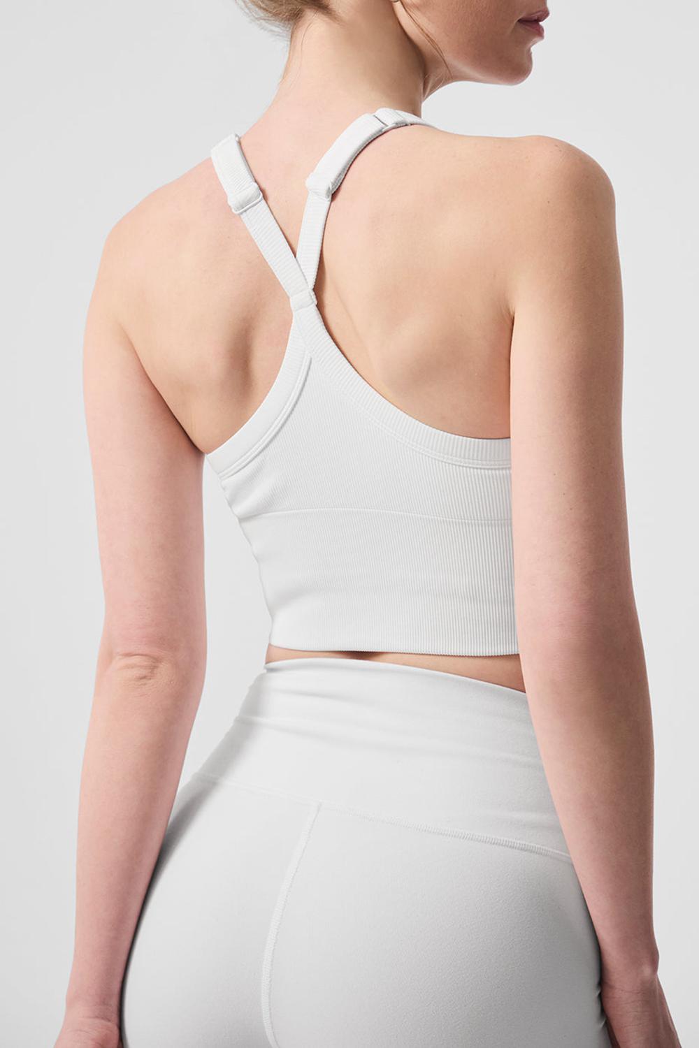 Bra Tank Alo Yoga Seamless Ribbed Favorite Mujer Blancas | Colombia  BFDG-69571