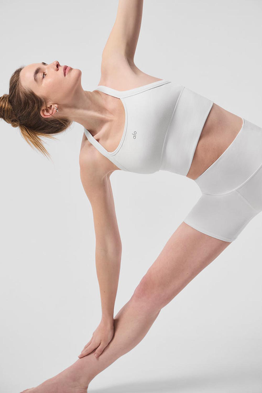 Bra Tank Alo Yoga Seamless Ribbed Favorite Mujer Blancas | Colombia  BFDG-69571