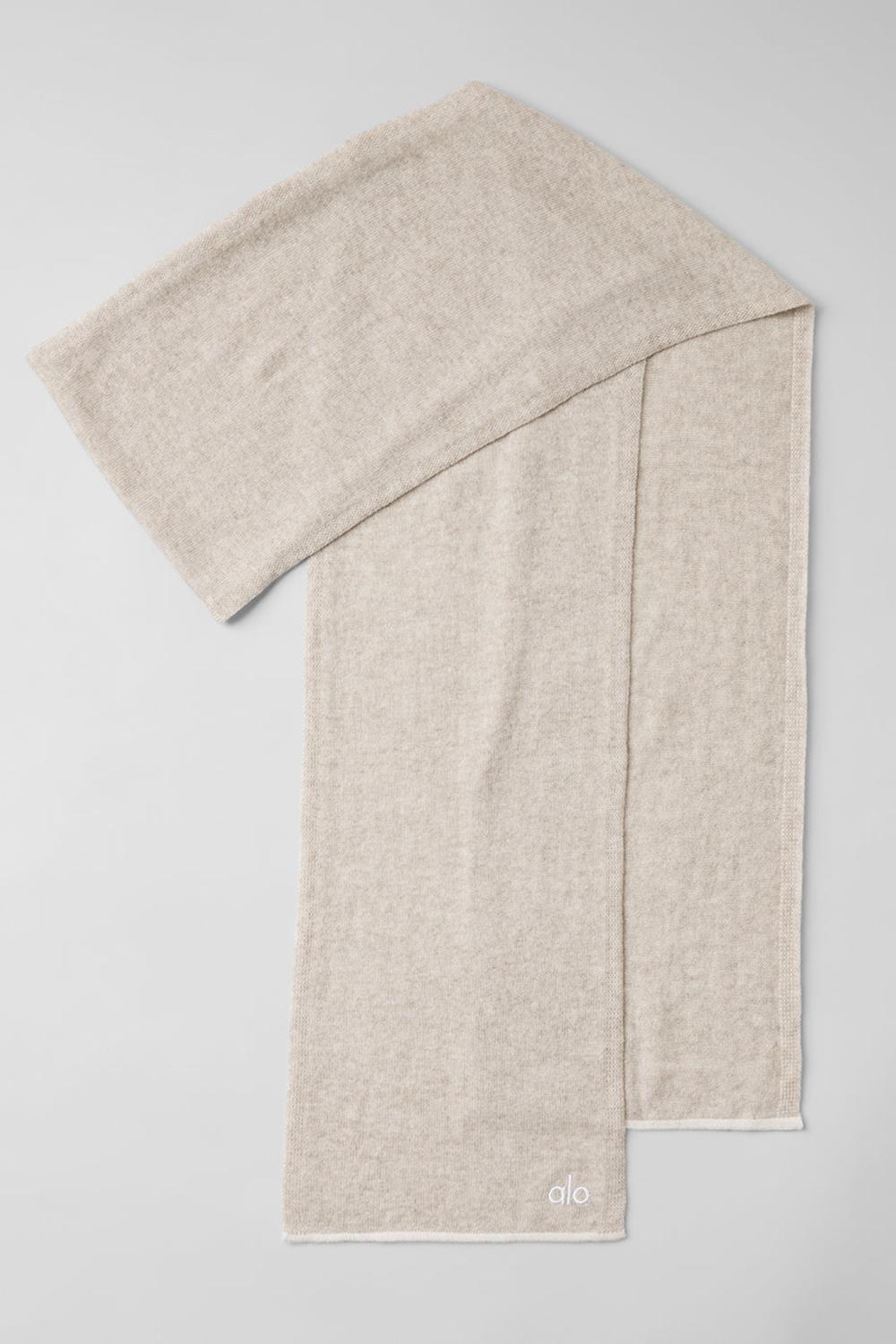 Bufanda Alo Yoga Cashmere Light Frosted Mujer Winter Latte / Ivory | Colombia  ORBK-67290