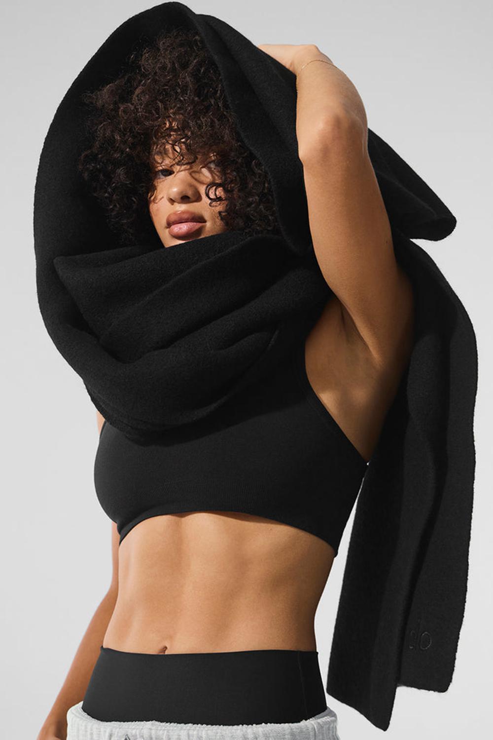 Bufanda Alo Yoga Merino Wool Oversized Hombre Negras | Colombia  OJKZ-43870