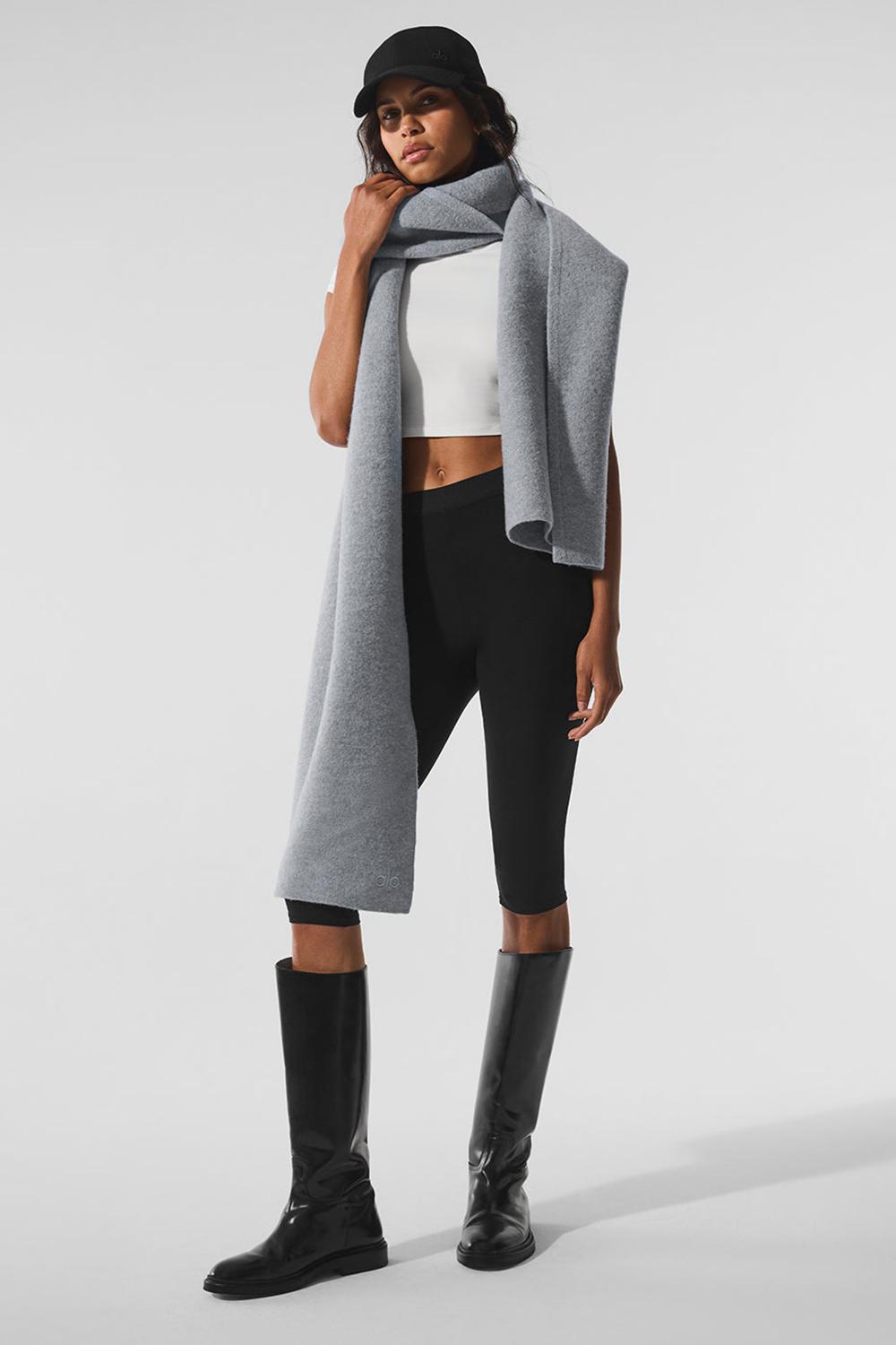 Bufanda Alo Yoga Merino Wool Oversized Mujer Gris | Colombia  DPJS-31892