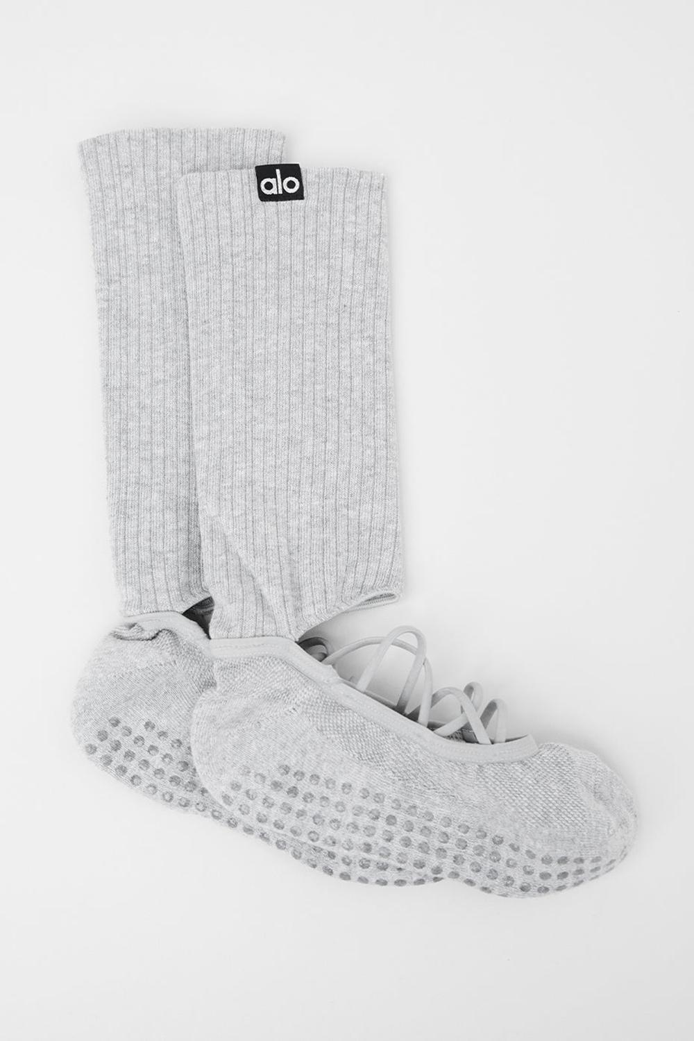 Calcetines Alo Yoga Strappy Siren Grip Mujer Gris | Colombia  MKNC-60948