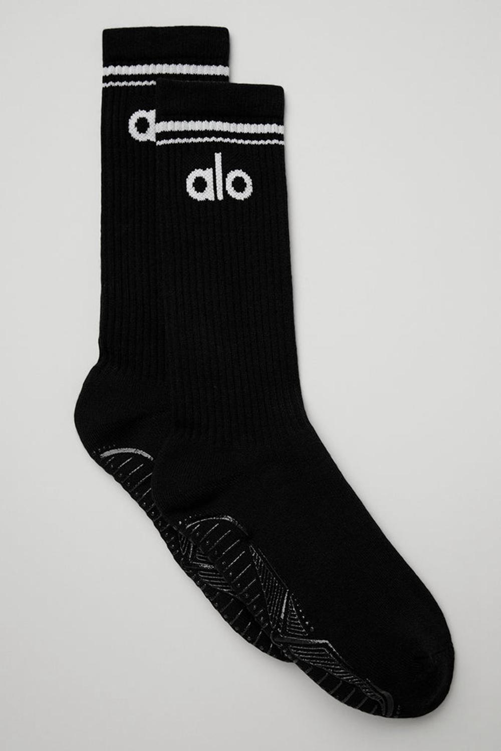 Calcetines Alo Yoga Throwback Barre Mujer Negras Blancas | Colombia  JRYN-78029