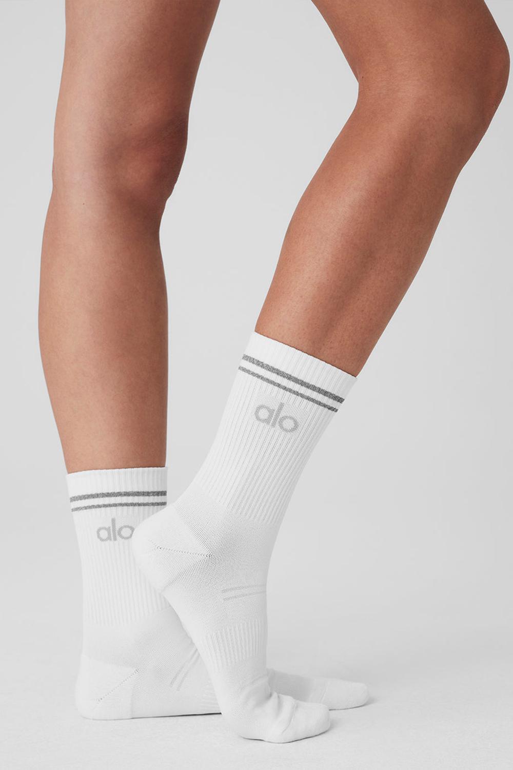 Calcetines Alo Yoga Unisex Half-Crew Performance Hombre Blancas | Colombia  STEY-30748