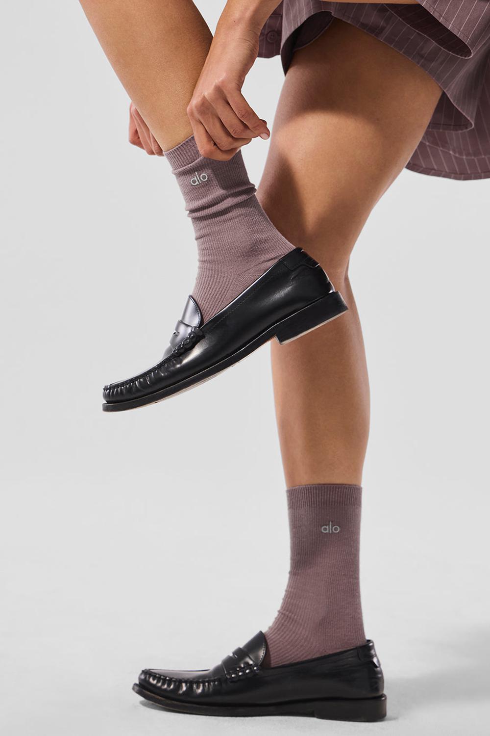 Calcetines Alo Yoga Unisex Half-Crew Understated Mujer Mushroom | Colombia  DOCE-48301