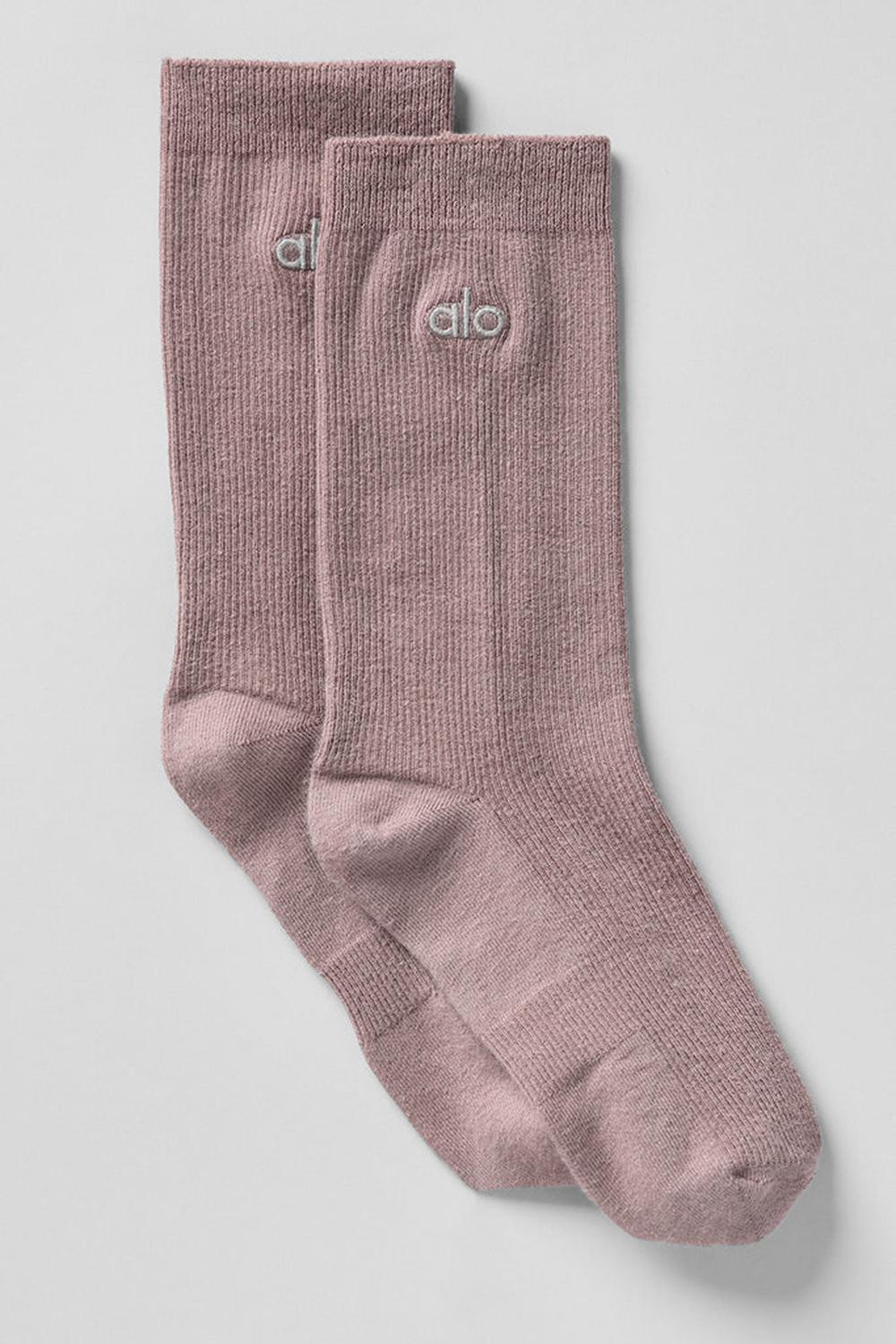 Calcetines Alo Yoga Unisex Half-Crew Understated Mujer Mushroom | Colombia  DOCE-48301