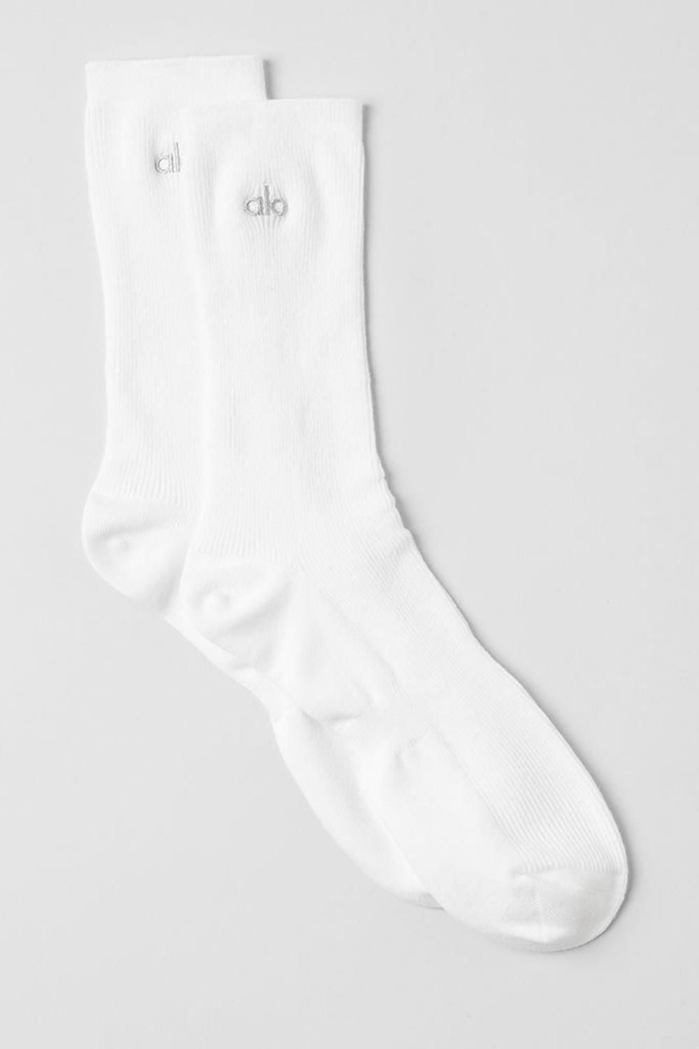 Calcetines Alo Yoga Unisex Half-Crew Understated Mujer Blancas | Colombia  GSHP-16349