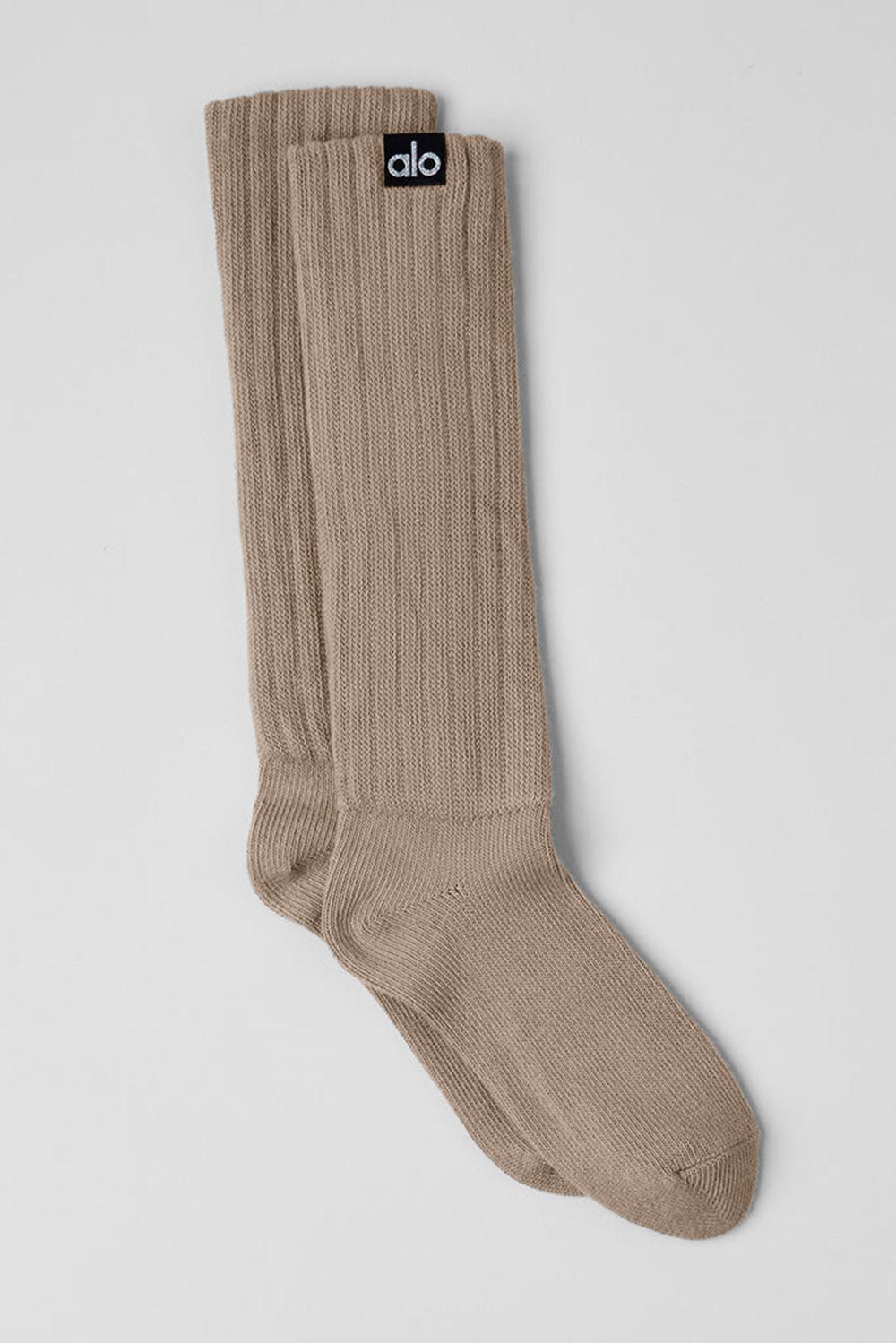 Calcetines Alo Yoga Unisex Scrunch Mujer Gravel | Colombia  VPHK-05964