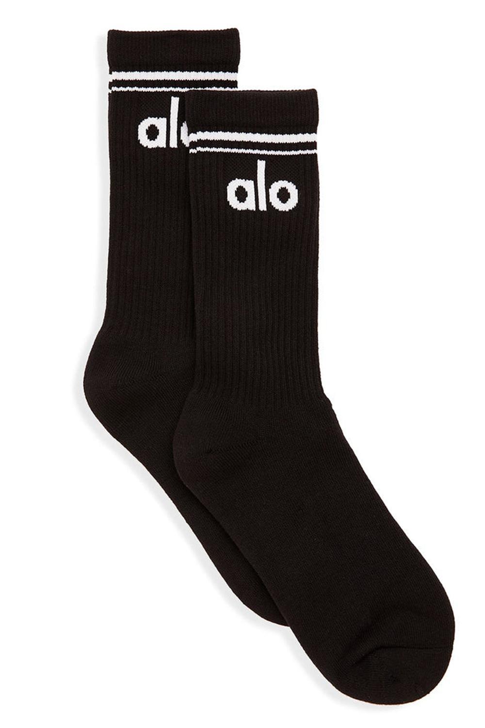 Calcetines Alo Yoga Unisex Throwback Hombre Negras Blancas | Colombia  VHIP-05843