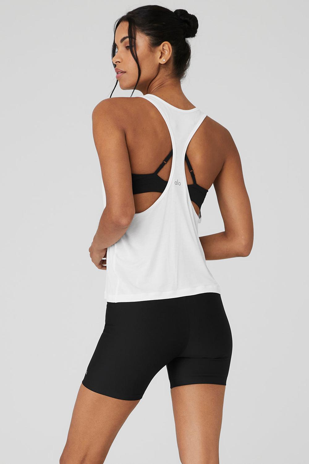 Camiseta Sin Mangas Running Alo Yoga All Day Mujer Blancas | Colombia  GURE-43791