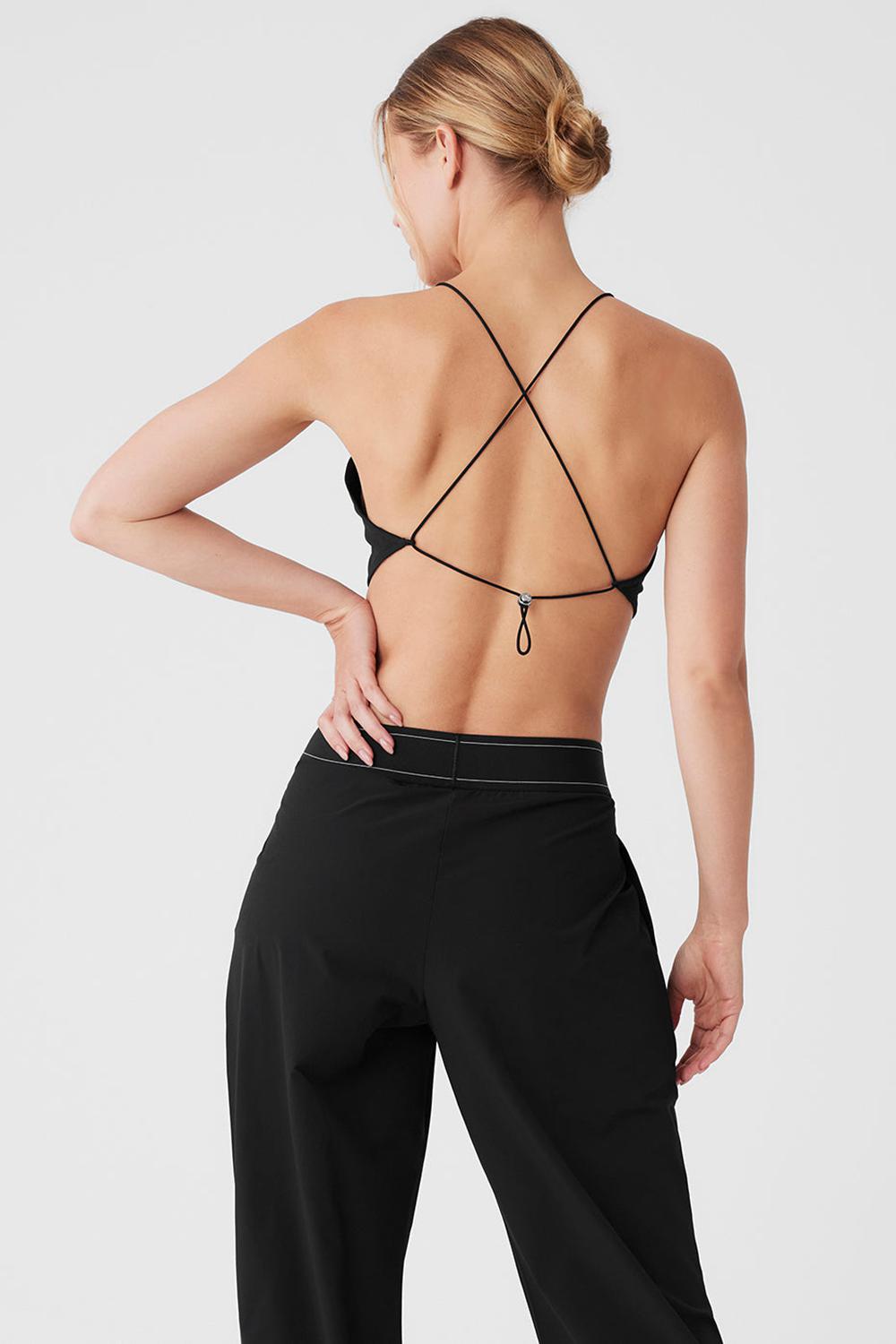 Camiseta Sin Mangas Running Alo Yoga Cropped Megastar Mujer Negras | Colombia  NXJU-94567