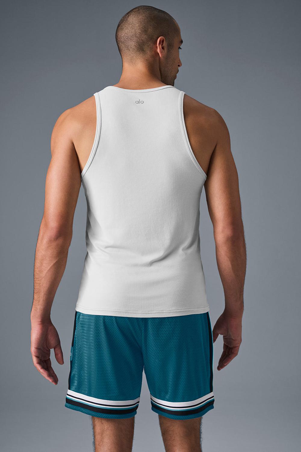 Camiseta Sin Mangas Running Alo Yoga Everyday Modal Rib Hombre Blancas | Colombia  QHBK-86417
